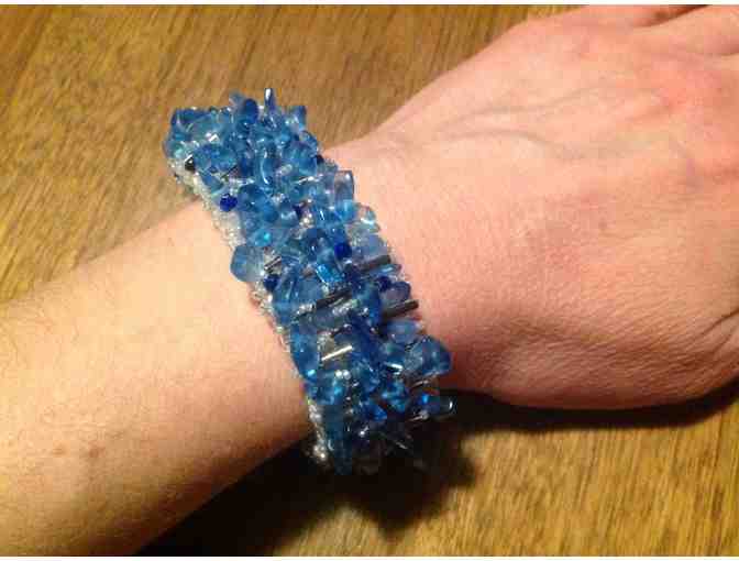 Blue Ice Beaded Bracelet