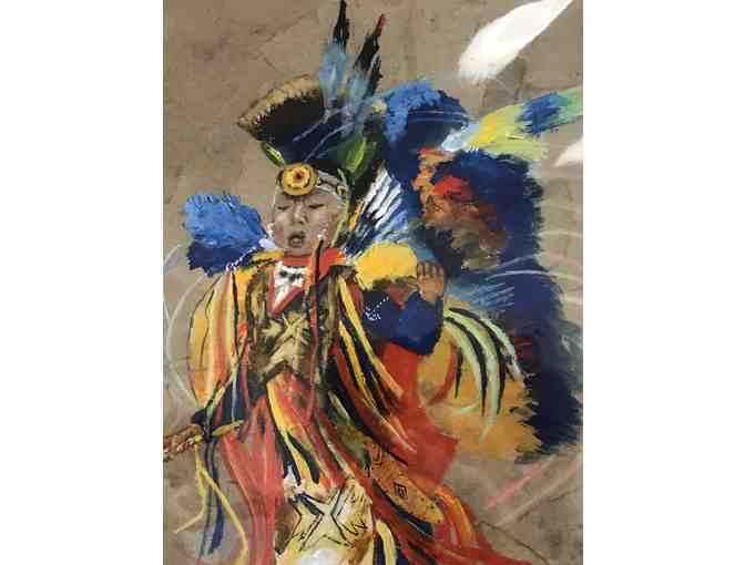 'Native American Boy Dancing' Print