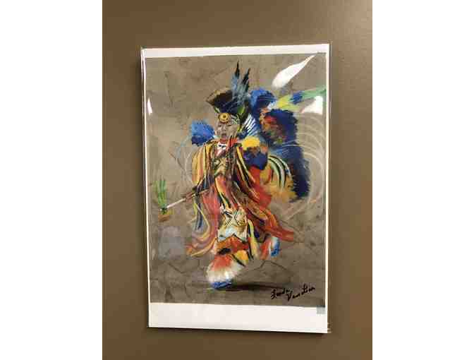 'Native American Boy Dancing' Print