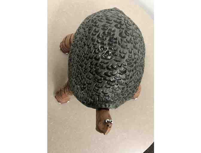Turtle Garden Art - One-of-a-Kind Clay Sculpture