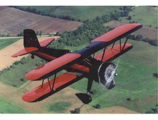 Airplane Ride over Faribault in 1941 Stearman Biplane