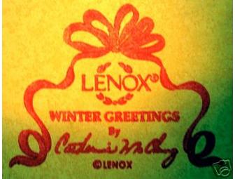 LENOX 'Winter Greetings' Collectible Toleware signed by Lenox Artist Catherine McClung - NEW! IN BOX