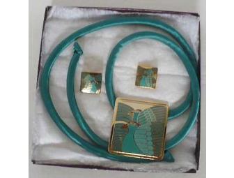 Laurel Burch Pendant & Earrings