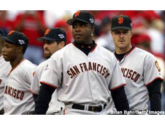 San Francisco Giants! 4 Lower Field Box Seats with Your Own Scoreboard Message Greeting!