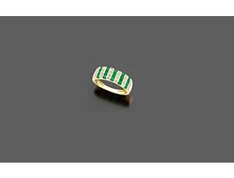 Exquisite14k Gold Emerald & Diamond Ring