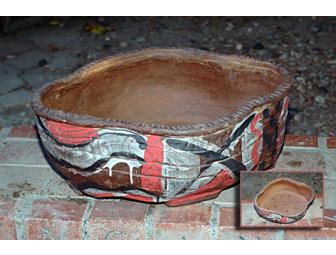 Large Stoneware Art Planter 'Oval' Hand Made by Collective of Solano College Art Students