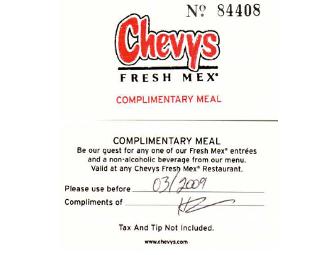 Chevy's Fresh Mex (2 Complimentary Meals)