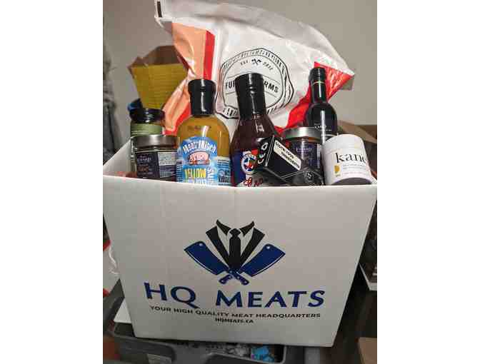 HQ Meats $50.00 Gift Card and Gift basket of rubs and sauces and BBQ wood pellets - Photo 1