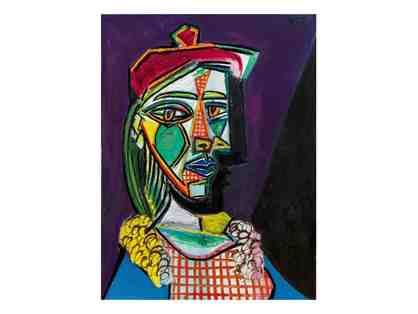 Picasso 11 x 14 Woman In Beret And Checkered Dress