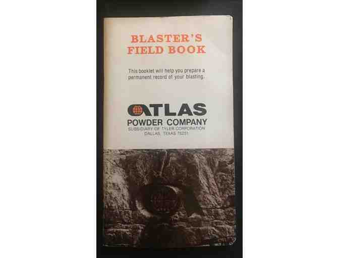 Atlas Powder belt buckle and Field Book