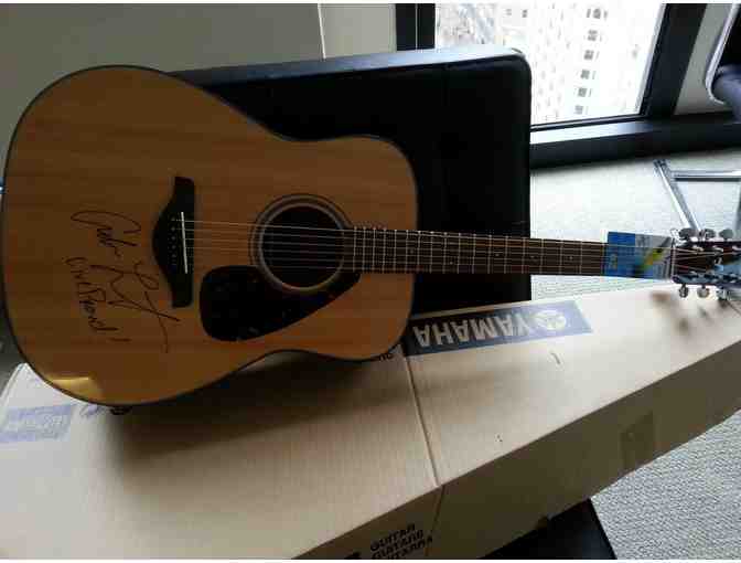 Yamaha acoustic guitar signed by Adam Lambert