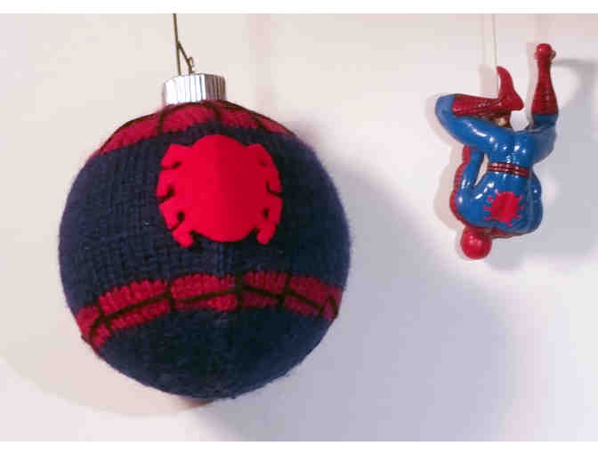 Set of 3 Hand-Knit Superhero Ornaments