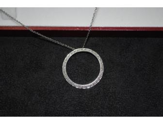 White Gold Diamond Circle-of-Eternity Pendant