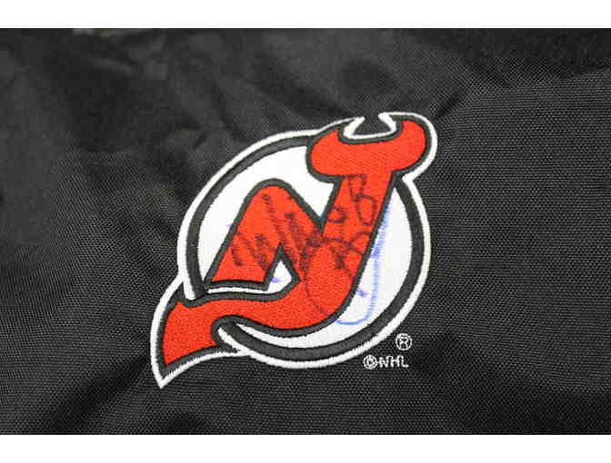 Will Butcher Autographed NJ Devils Hockey Duffle Bag and Men's Polo Shirt