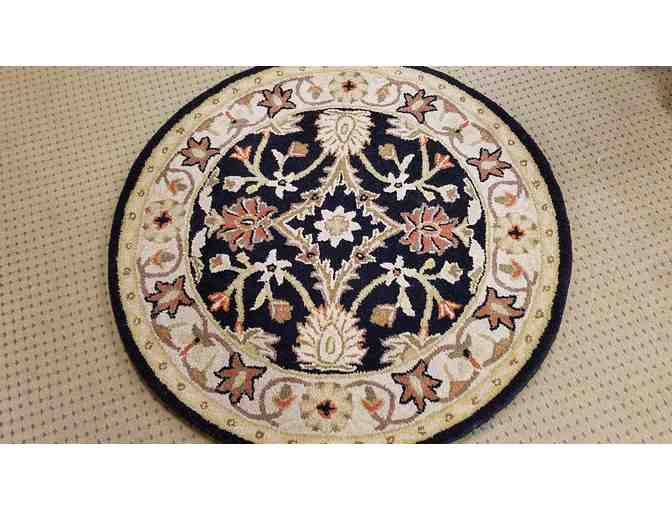 3'6' Round Wool Area Rug