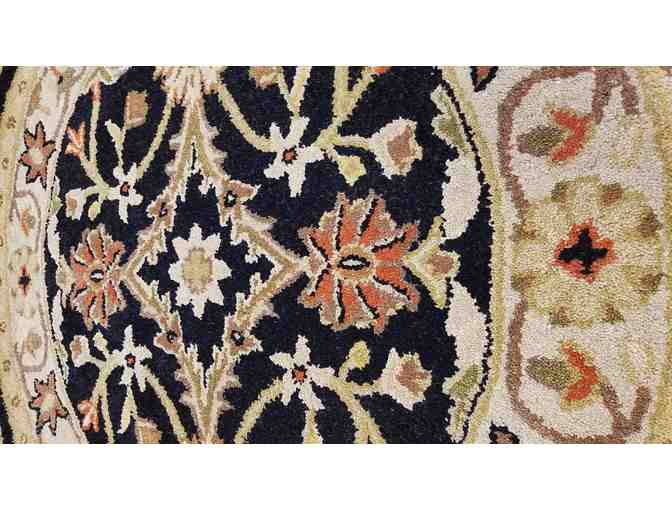 3'6' Round Wool Area Rug