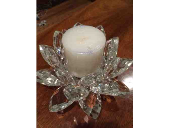 Lotus pillar candle holder