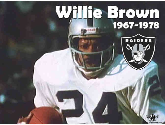 Rare Oakland Raiders Football Signed by Hall of Famer Willie Brown
