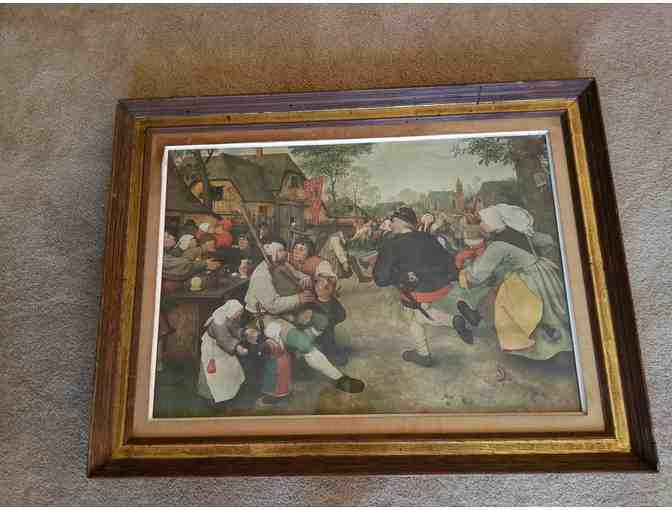 Framed Pieter Bruegel Print, 'The Peasant Dance' (c. 1569)