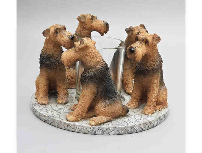 Airedale Votive Candle Holder, Resin - Photo 1