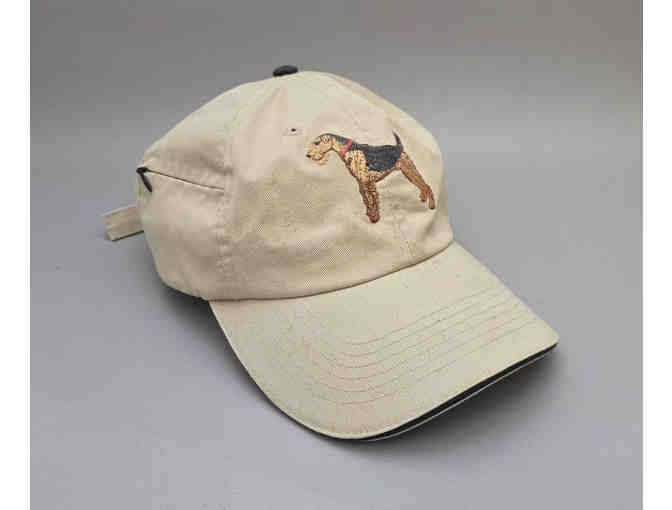 Tan Ball Cap with Embroidered Airedale - Photo 1