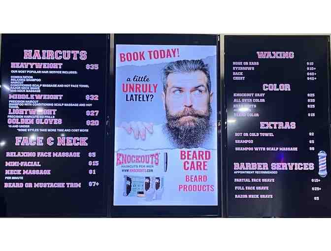 Knockouts Haircuts Gift Card $27