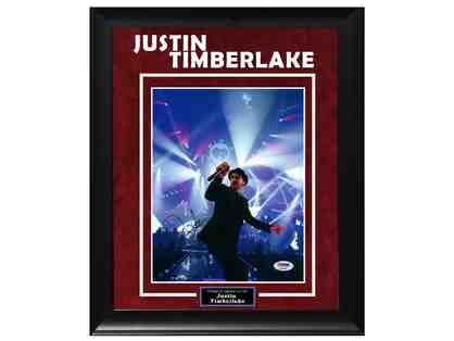 Justin Timberlake Live Concert Dancing Autographed Custom Display Photo PSA AFTA