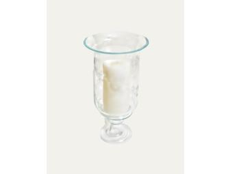 Crabtree & Evelyn Etched Glass Hurricane Candleholder