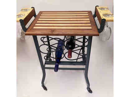 Wine Cart from re-purposed typing table