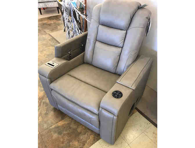 Power Leather Recliner provided by Guion's Showcase