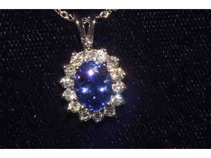 Diamond and Tanzanite Pendant