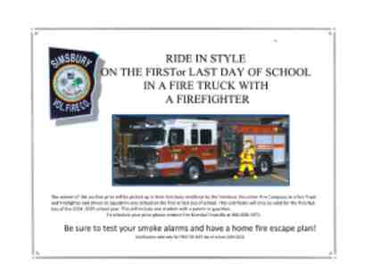 Ride to School in Firetruck