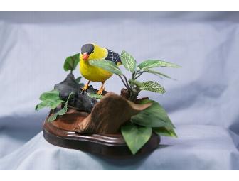 Hand Carved Gold Finch