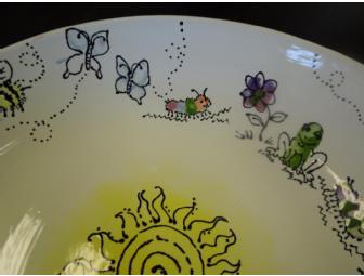 Adorable K and 1st Grade Hand-Painted Pasta Bowl!