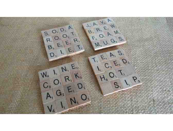 6th Grade Scrabble Coasters - Set of 4