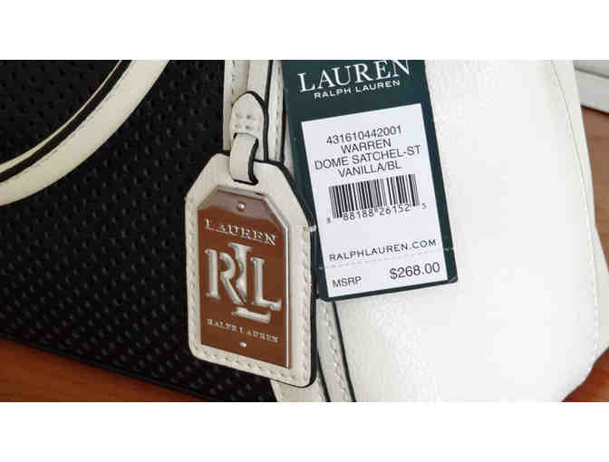 Ralph Lauren Warren Dome Satchel Leather Purse