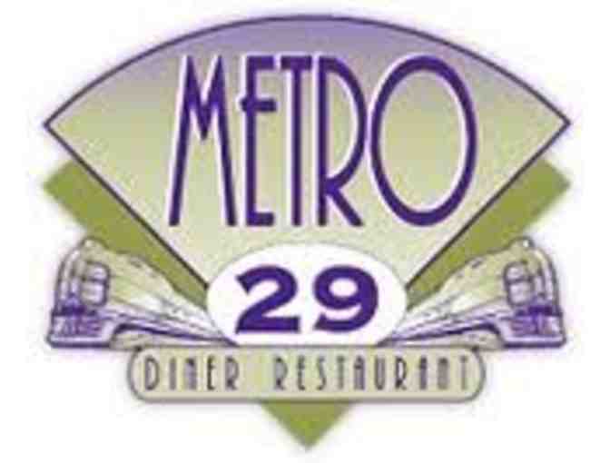 Metro 29 Diner Restaurant - $50 Gift Certificate