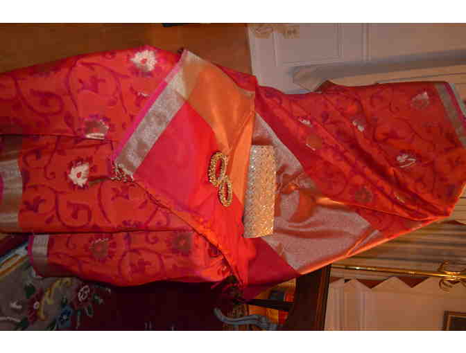 Gorgeous Orange Silk Cotton Saree