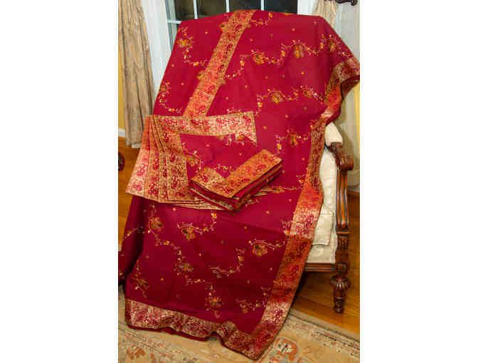 Bed set - Red Raw Silk