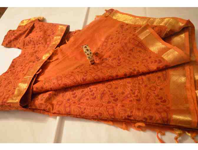 Silk-Cotton Printed Saree