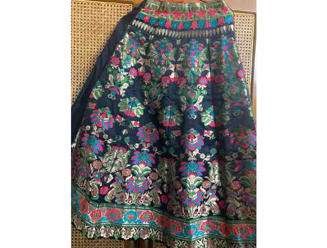 Kids - Blue and Red Lehenga (Size: 10 yrs)