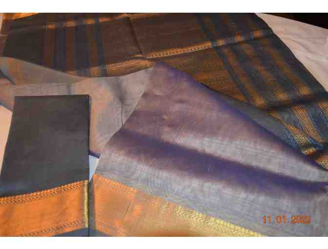 Steel Grey Silk Cotton Saree