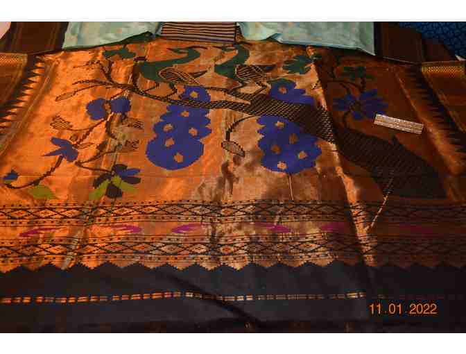 Pista Green Soft Silk Paithani Saree