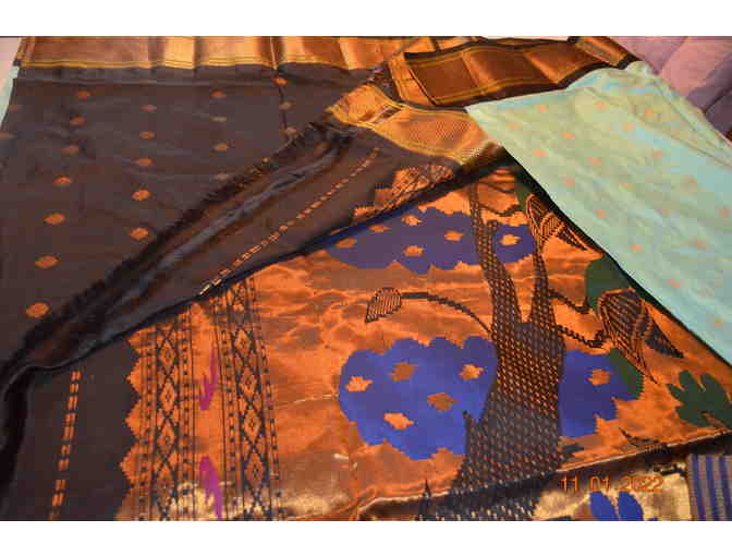 Pista Green Soft Silk Paithani Saree