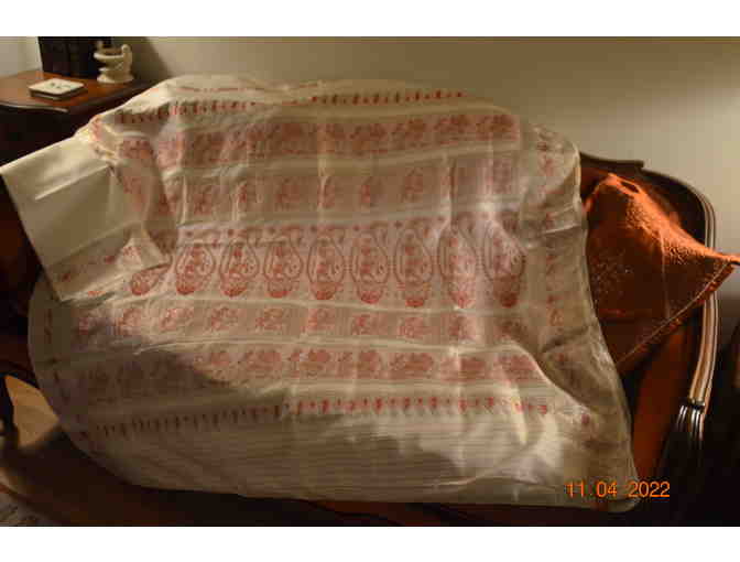 White pure silk saree with Balucheri design