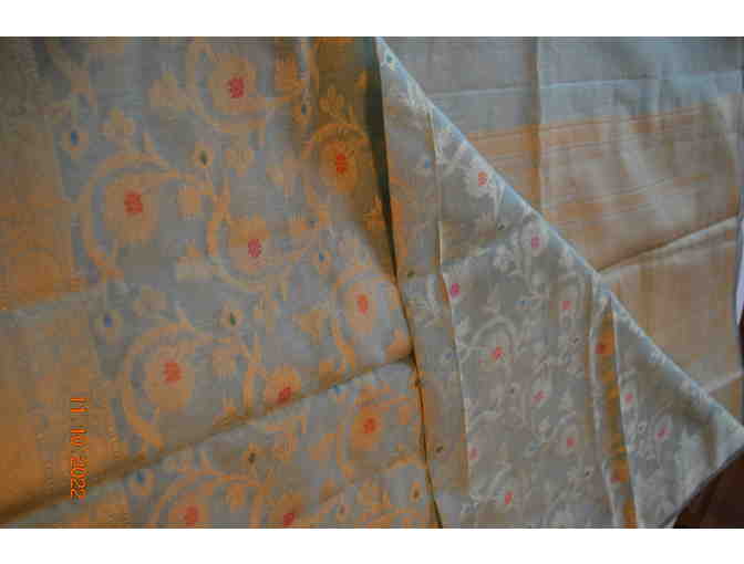 Sage Green cotton blend Organza saree