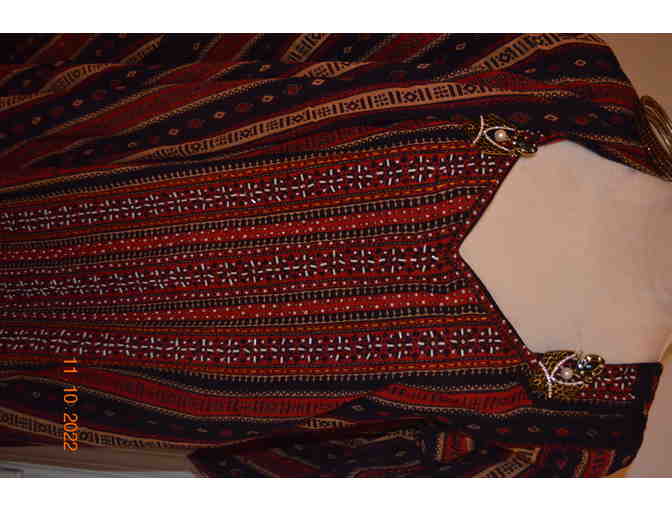 Salwar Suit - Maroon and Black Chudidar set - Size 42