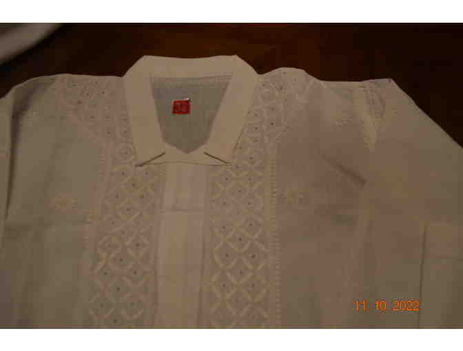 Boys - White Lucknow Chikkan Kurta Set - Size 32
