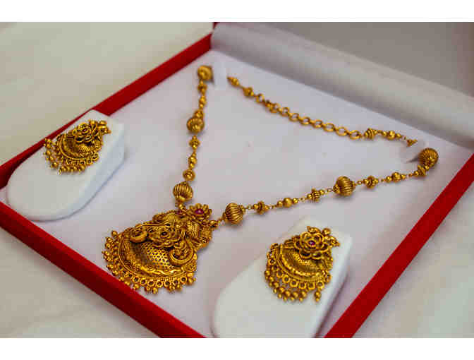 Artificial Jewelry - Antique finish Temple Jewelry