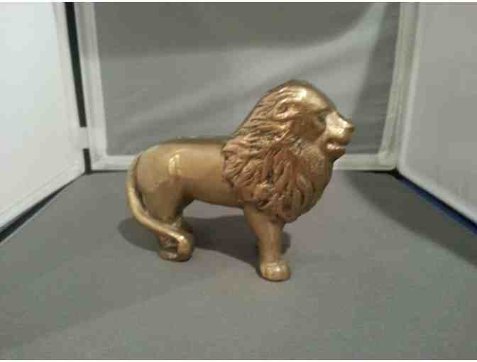Bronze vintage lion bank